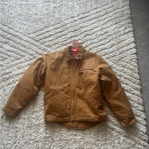 Tan and brown Carhartt superdry jacket
